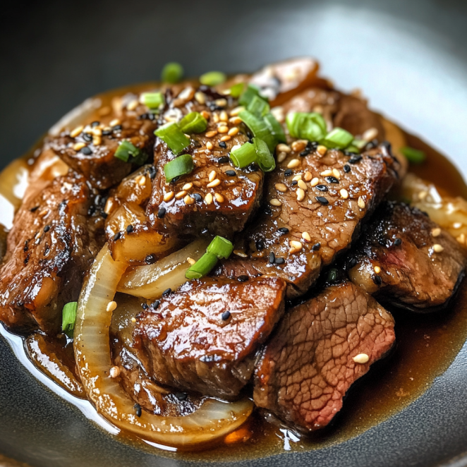 Bœuf Caramélisé aux Oignons et Sauce Soja Une Explosion de Saveurs